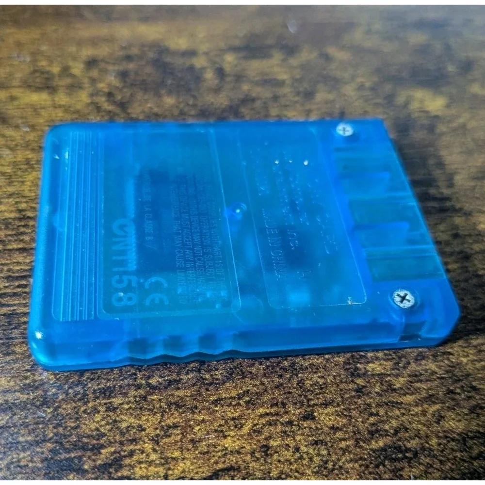 Genuine Official Sony PlayStation PS1 Memory Card SCPH-1020 Island Blue Tested
